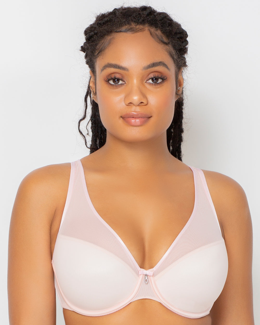 SHEER MESH PLUNGE T-SHIRT BRA