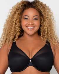 SHEER MESH PLUNGE T-SHIRT BRA