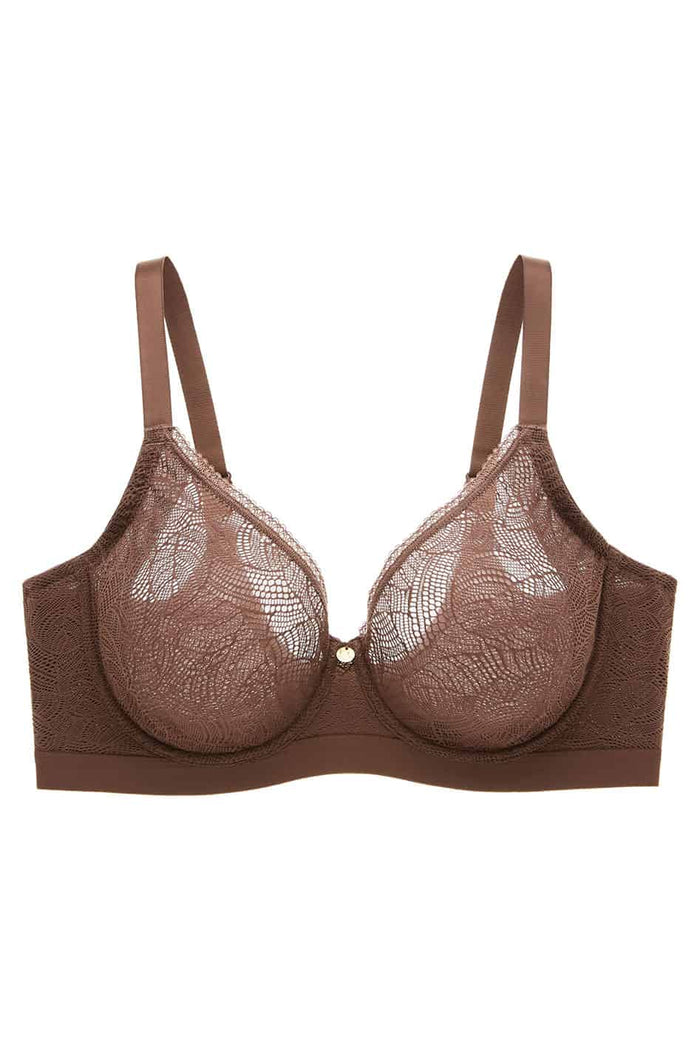 ZOE SHEER BRA- BROWN